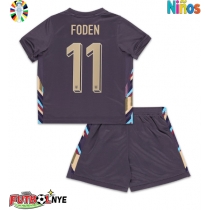 Camiseta Inglaterra Phil Foden #11 Visitante Equipación para niños Eurocopa 2024 manga corta (+ pantalones cortos)